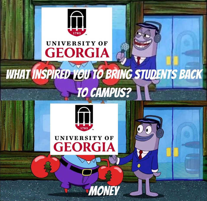 This Meme is circulating throughout students at UGA.